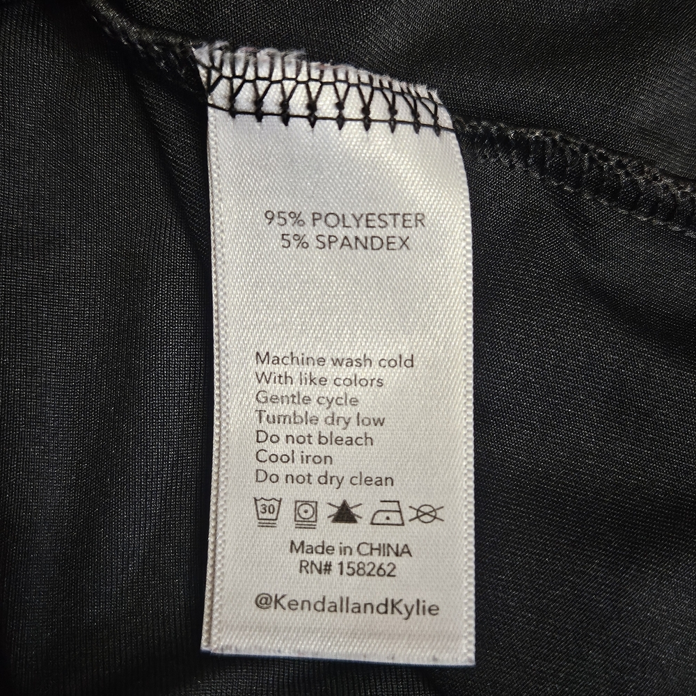 Kendall & Kylie‎ BlackBodysuit Top Mesh Panel - Picture 7 of 7